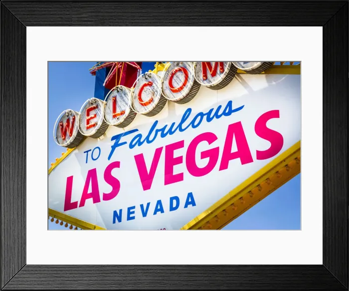 Framed Print : View of Welcome to Fabulous Las Vegas sign on The Strip, Las Vegas Boulevard, Las Vegas