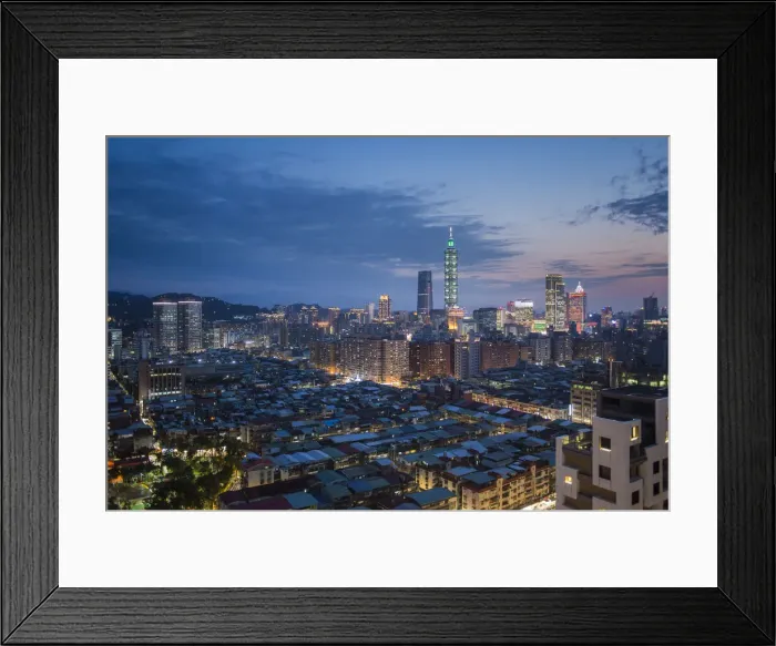 Framed Print : City skyline and Taipei 101 building, Taipei, Taiwan, Asia Framed Print : City skyline and Taipei 101 building, Taipei, Taiwan, Asia