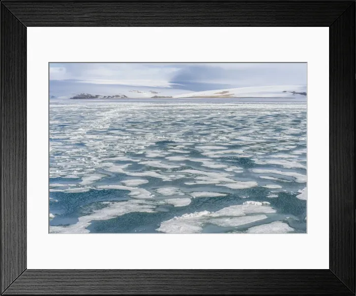 Framed Print : Palanderbukta Bay, Pack ice pattern, Gustav Adolf Land, Nordaustlandet, Svalbard archipelago Framed Print : Palanderbukta Bay, Pack ice pattern, Gustav Adolf Land, Nordaustlandet, Svalbard archipelago