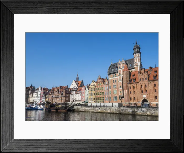 Framed Print : Hanseatic league houses on the Motlawa river, Gdansk. Poland Framed Print : Hanseatic league houses on the Motlawa river, Gdansk. Poland