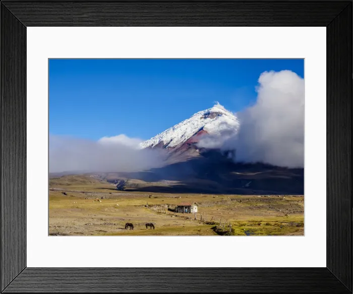 Framed Print : View towards Cotopaxi Volcano, Cotopaxi National Park, Cotopaxi Province, Ecuador Framed Print : View towards Cotopaxi Volcano, Cotopaxi National Park, Cotopaxi Province, Ecuador