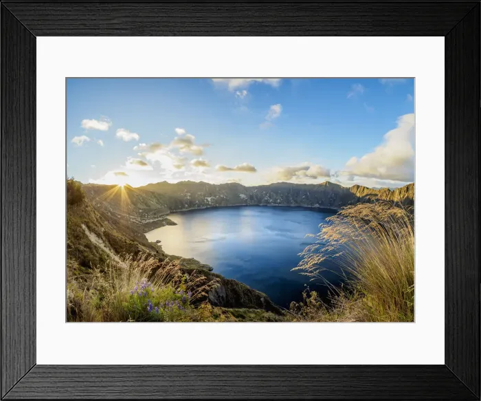 Framed Print : Lake Quilotoa at sunset, Cotopaxi Province, Ecuador Framed Print : Lake Quilotoa at sunset, Cotopaxi Province, Ecuador