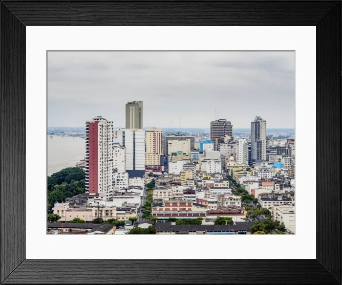 Framed Print : City Center seen from Santa Ana Hill, Guayaquil, Guayas Province, Ecuador Framed Print : City Center seen from Santa Ana Hill, Guayaquil, Guayas Province, Ecuador