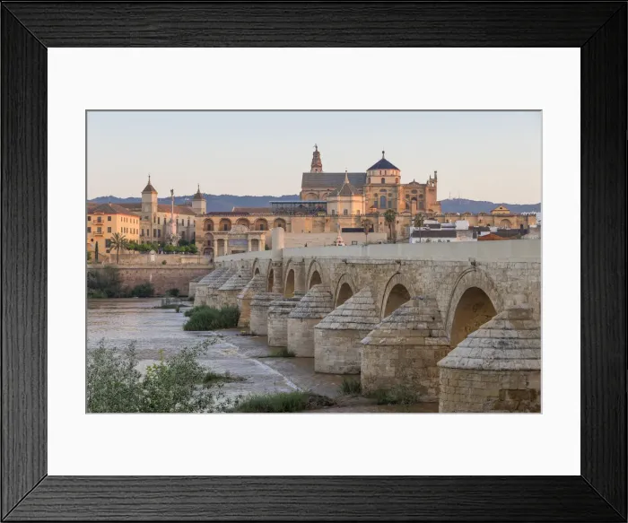 Framed Print : The mosque-cathedral and the Roman bridge at first sunlight, Cordoba, Andalusia, Spain Framed Print : The mosque-cathedral and the Roman bridge at first sunlight, Cordoba, Andalusia, Spain
