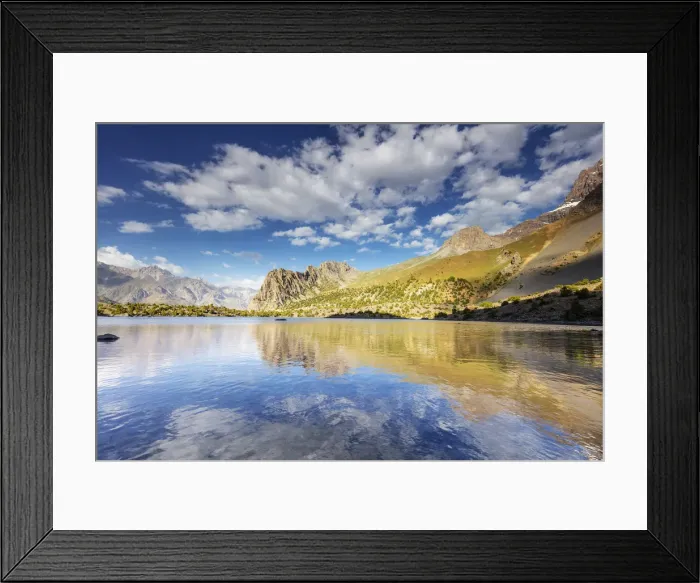 Framed Print : Central Asia, Tajikistan, Fan mountains, Alaudin lake Framed Print : Central Asia, Tajikistan, Fan mountains, Alaudin lake