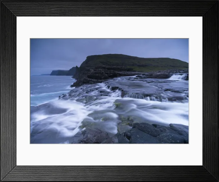 Framed Print : Bosdalafossur waterfall, Vagar island, Faroe Islands, Denmark Framed Print : Bosdalafossur waterfall, Vagar island, Faroe Islands, Denmark