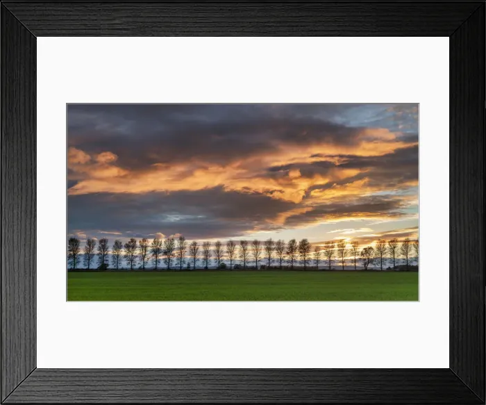 Framed Print : A dramatic panoramic red sky sunset over North Yorkshire Framed Print : A dramatic panoramic red sky sunset over North Yorkshire