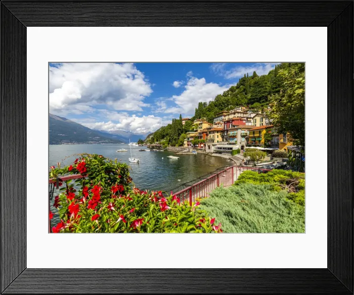 Framed Print : View of Lake Como and village of Vezio, Province of Como, Lake Como, Lombardy, Italy Framed Print : View of Lake Como and village of Vezio, Province of Como, Lake Como, Lombardy, Italy