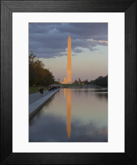 Framed Print : Late Afternoon, Washington Monument taken from Lincoln Monument, Washington D. C. USA