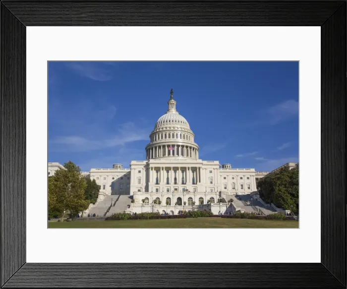 Framed Print : United States Capitol Building, Washington D. C. USA