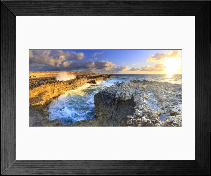 Framed Print : Panoramic of Devils Bridge at dawn, Antigua, Antigua and Barbuda, Caribbean, Leeward Islands Framed Print : Panoramic of Devils Bridge at dawn, Antigua, Antigua and Barbuda, Caribbean, Leeward Islands