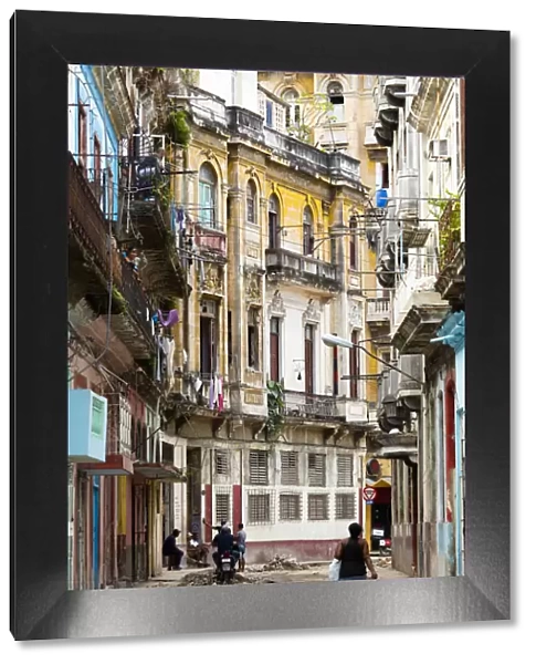 Old buildings and street in Havana, Cuba, West Indies, Caribbean