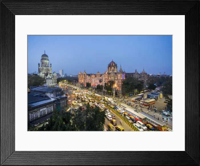 Framed Print : India, Mumbai, Maharashtra, Chhatrapati Shivaji Maharaj Terminus railway station (CSMT) Framed Print : India, Mumbai, Maharashtra, Chhatrapati Shivaji Maharaj Terminus railway station (CSMT)