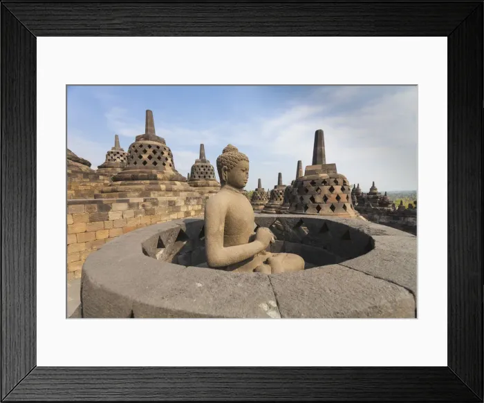Framed Print : Indonesia, Java, Magelang, Borobudur Temple Framed Print : Indonesia, Java, Magelang, Borobudur Temple