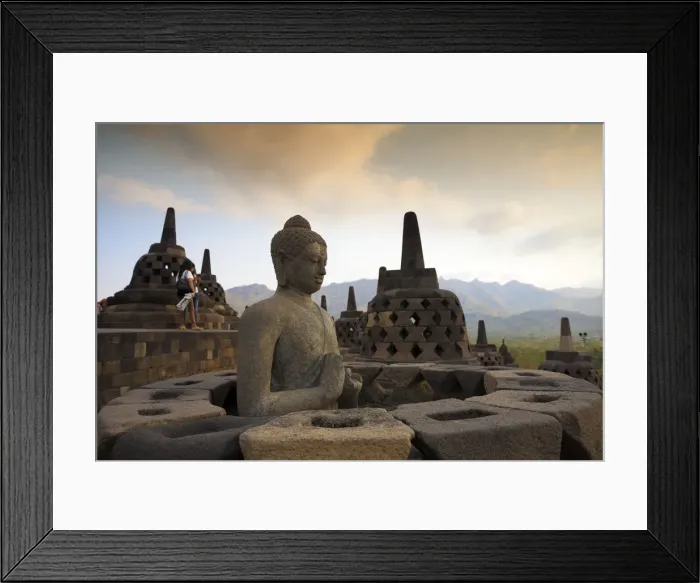 Framed Print : Indonesia, Java, Magelang, Borobudur Temple Framed Print : Indonesia, Java, Magelang, Borobudur Temple