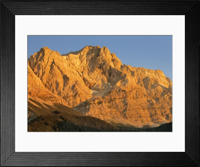 Framed Print : Wettersteingebirge and Zugspitze Mountains at sunset, near Grainau, Werdenfelser Land range Framed Print : Wettersteingebirge and Zugspitze Mountains at sunset, near Grainau, Werdenfelser Land range