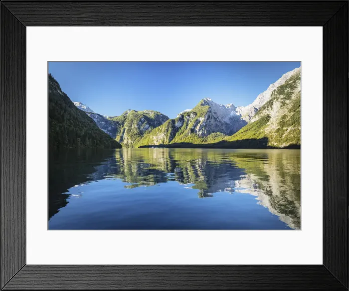 Framed Print : Lake Koenigssee, Watzmann Mountain, Berchtesgadener Land, Berchtesgaden National Park Framed Print : Lake Koenigssee, Watzmann Mountain, Berchtesgadener Land, Berchtesgaden National Park