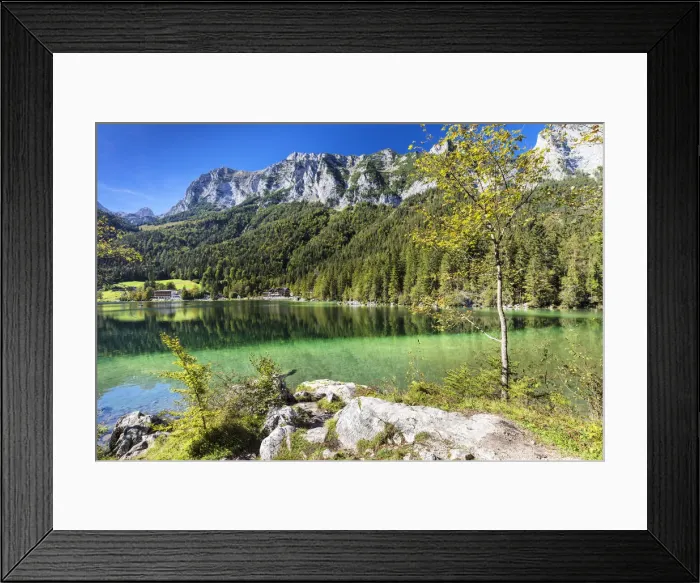 Framed Print : Hintersee Lake, Reiteralpe Mountain, Ramsau, Berchtesgadener Land, Berchtesgaden National Park Framed Print : Hintersee Lake, Reiteralpe Mountain, Ramsau, Berchtesgadener Land, Berchtesgaden National Park
