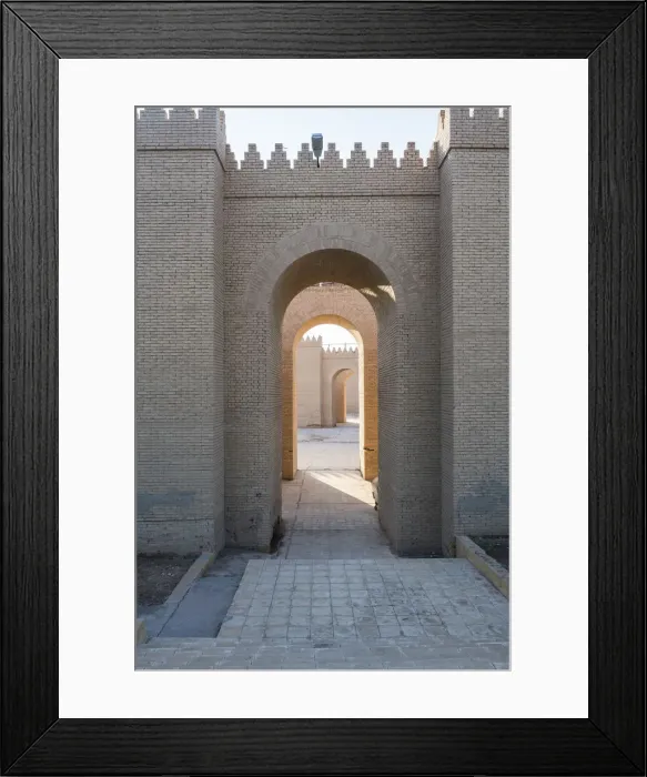 Framed Print : Reconstructed ruins of Babylon, Iraq Framed Print : Reconstructed ruins of Babylon, Iraq