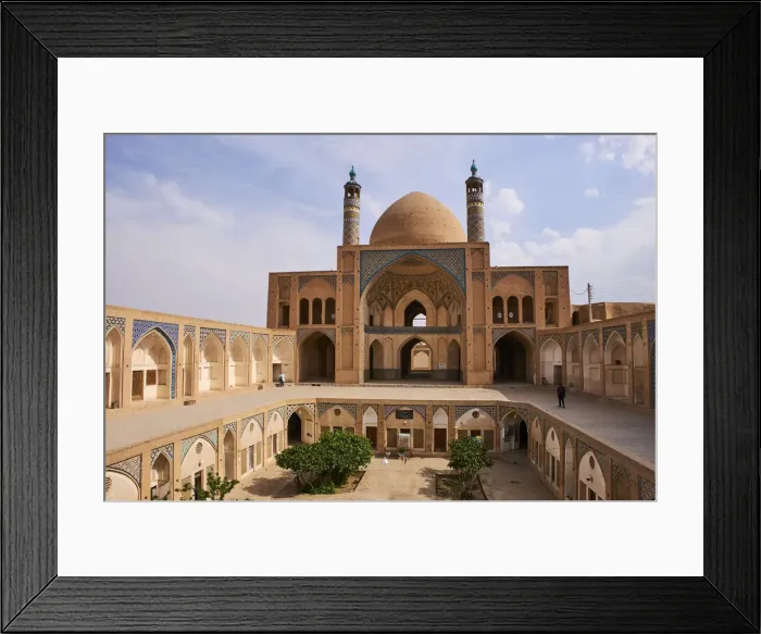 Framed Print : Iran, Isfahan province, Kashan city, Friday mosque