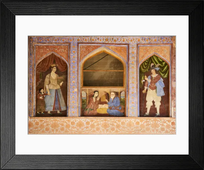 Framed Print : Iran, Isfahan, Chehel Sotun palace, painting, Safavide era Framed Print : Iran, Isfahan, Chehel Sotun palace, painting, Safavide era