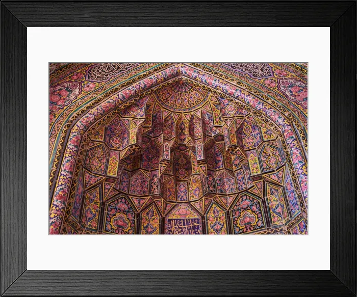 Framed Print : Iran, Fars Province, Shiraz, Nasir al Molk mosque Framed Print : Iran, Fars Province, Shiraz, Nasir al Molk mosque
