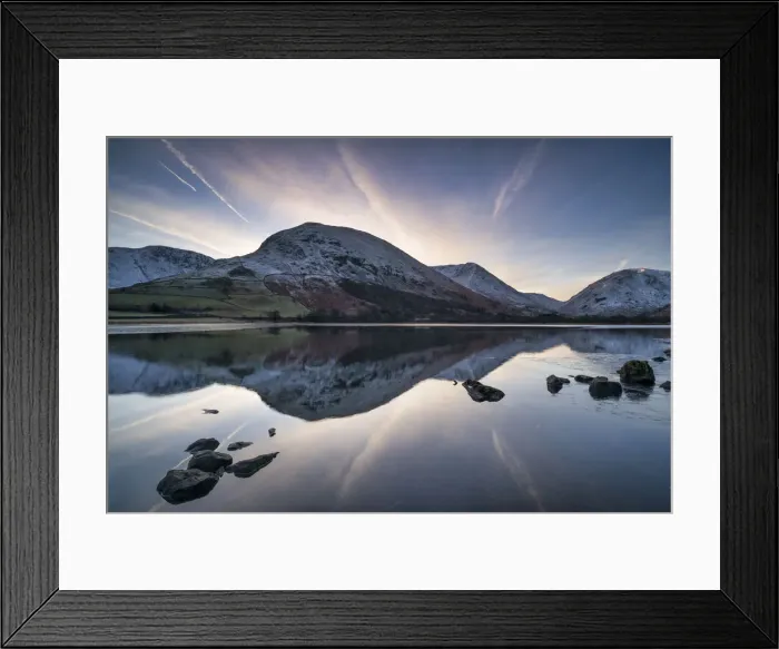 Framed Print : Sunrise over Brothers Water and Hartstop in Cumbria, The English Lake District, England Framed Print : Sunrise over Brothers Water and Hartstop in Cumbria, The English Lake District, England