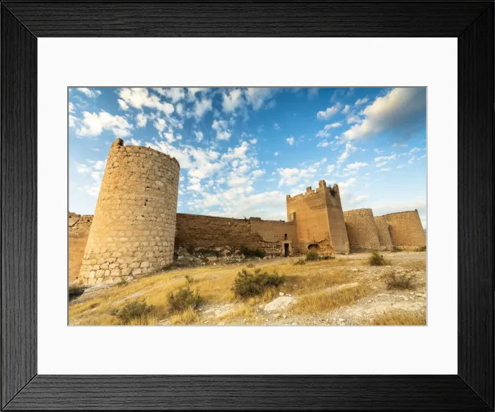 Framed Print : Defensive walls and towers of the Alcazaba Moorish castle and fortress, Almeria, Andalucia Framed Print : Defensive walls and towers of the Alcazaba Moorish castle and fortress, Almeria, Andalucia