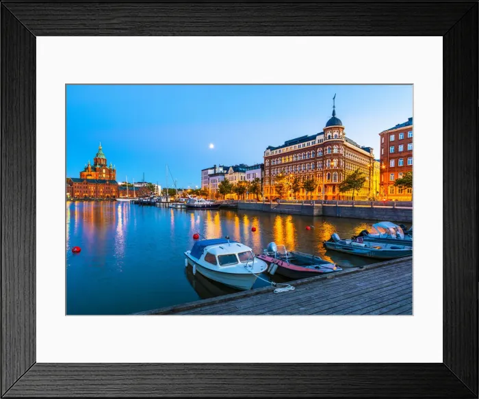 Framed Print : View of Uspenski cathedral and harbor in early evening, Helsinki, Uusimaa, Finland Framed Print : View of Uspenski cathedral and harbor in early evening, Helsinki, Uusimaa, Finland