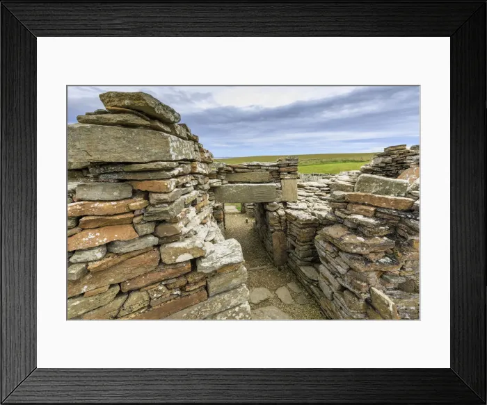 Framed Print : Broch of Gurness interior, Iron Age complex, prehistoric settlement, Eynhallow Sound Framed Print : Broch of Gurness interior, Iron Age complex, prehistoric settlement, Eynhallow Sound