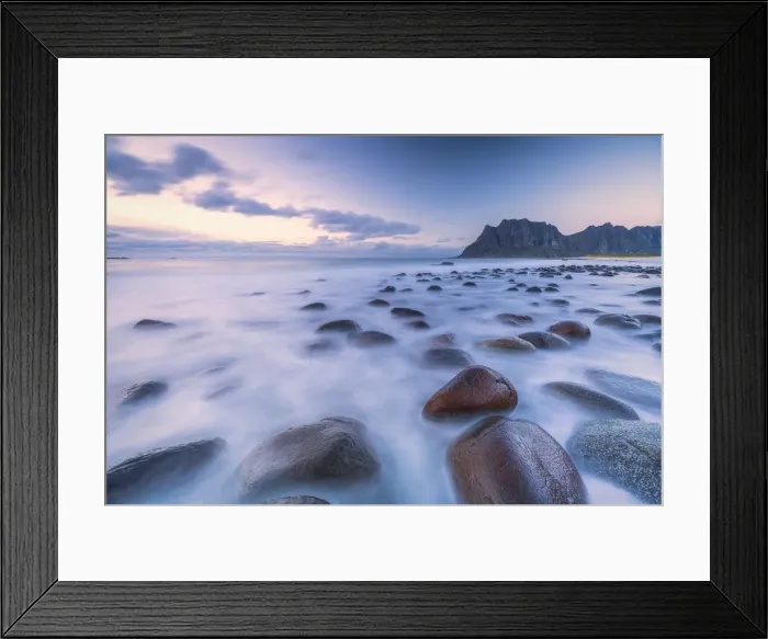 Framed Print : Uttakleiv Beach, Vestvagoy, Nordland, Lofoten Islands, Norway Framed Print : Uttakleiv Beach, Vestvagoy, Nordland, Lofoten Islands, Norway