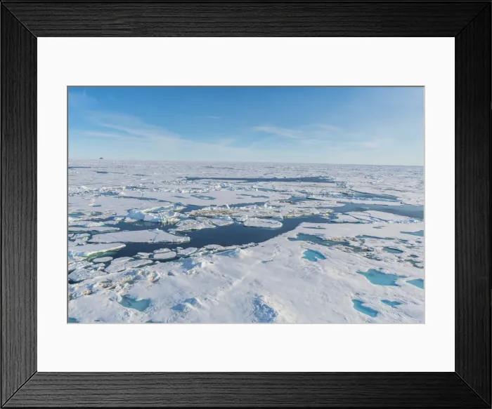 Framed Print : Aerial of the melting ice on the North Pole, Arctic Framed Print : Aerial of the melting ice on the North Pole, Arctic