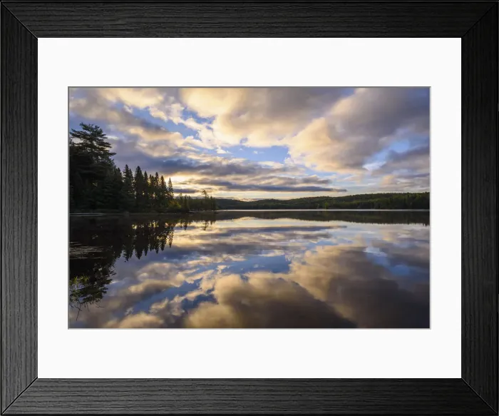 Framed Print : Provoking Lake at dawn, Highland Backpacking Trail, Algonquin Provincial Park, Ontario Framed Print : Provoking Lake at dawn, Highland Backpacking Trail, Algonquin Provincial Park, Ontario