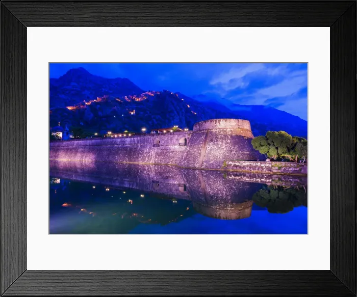 Framed Print : City ramparts of the old town reflecting in the water at sunset, Unesco World Heritage Site Framed Print : City ramparts of the old town reflecting in the water at sunset, Unesco World Heritage Site