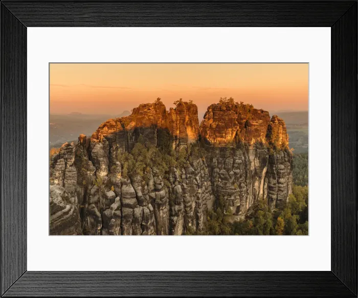 Framed Print : Schrammsteine Rocks at sunrise, Elbsandstein Mountains, Saxony Switzerland National Park Framed Print : Schrammsteine Rocks at sunrise, Elbsandstein Mountains, Saxony Switzerland National Park