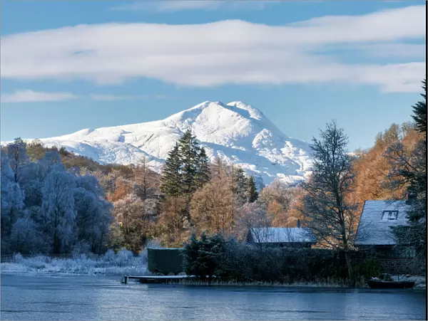 Loch Ard, Aberfoyle, and Ben Lomond in mid-winter, Loch Lomond and the Trossachs