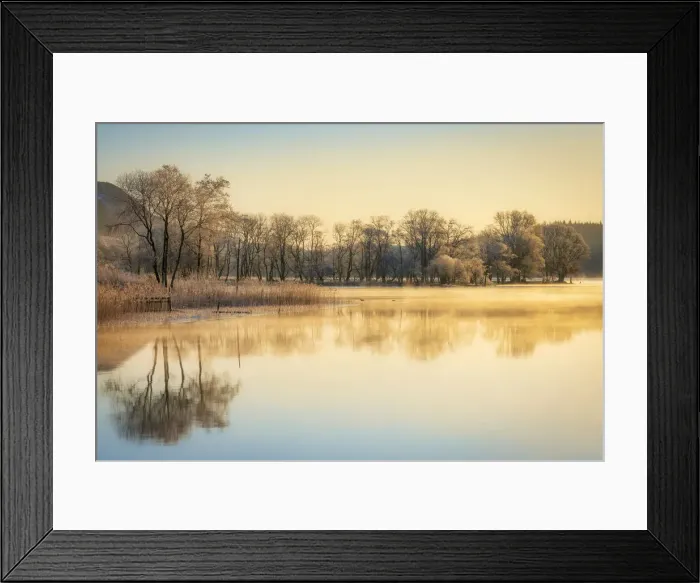 Framed Print : Early morning mist clearing and sunlight over Loch Ard, Kinlochard, Aberfoyle, Scotland Framed Print : Early morning mist clearing and sunlight over Loch Ard, Kinlochard, Aberfoyle, Scotland