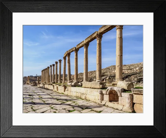 Framed Print : Colonnaded Street (Cardo), Jerash, Jerash Governorate, Jordan, Middle East Framed Print : Colonnaded Street (Cardo), Jerash, Jerash Governorate, Jordan, Middle East