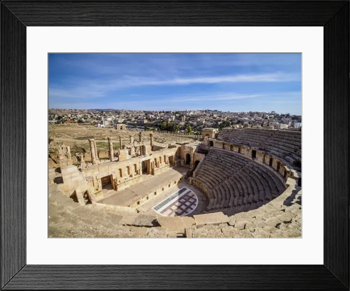 Framed Print : North Theatre, Jerash, Jerash Governorate, Jordan, Middle East Framed Print : North Theatre, Jerash, Jerash Governorate, Jordan, Middle East