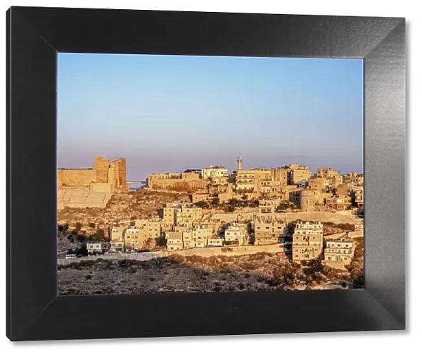 Kerak Castle at sunrise, Al-Karak, Karak Governorate, Jordan, Middle East