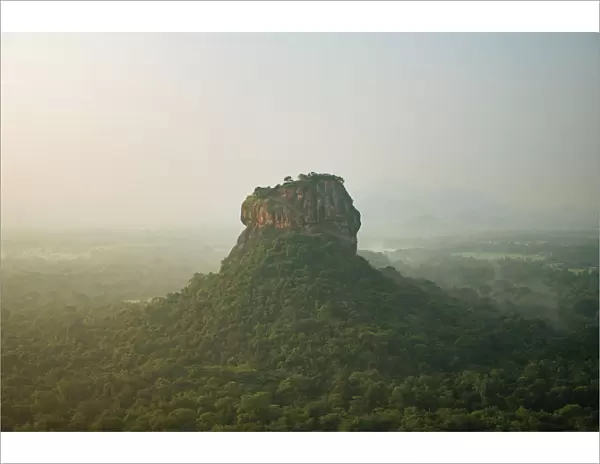 View of Sigiriya from Pidurangula at dawn, Central Province, Sri Lanka, Asia