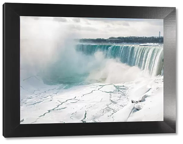 Frozen Niagara Falls, Ontario, Canada, North America