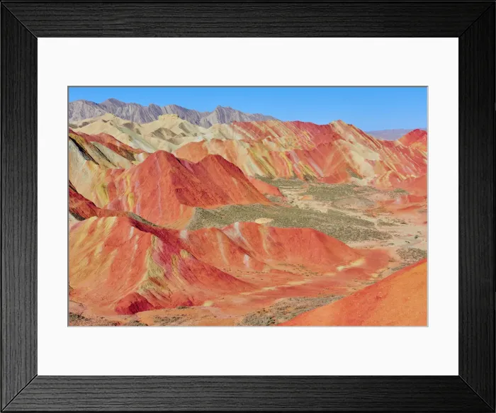 Framed Print : Colorful Danxia landform in Zhangye, UNESCO World Heritage Site, Gansu Province, China Framed Print : Colorful Danxia landform in Zhangye, UNESCO World Heritage Site, Gansu Province, China
