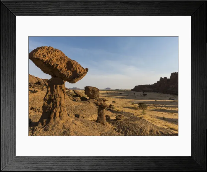 Framed Print : The mushroom rock formations, Ennedi Plateau, UNESCO World Heritage Site, Ennedi region Framed Print : The mushroom rock formations, Ennedi Plateau, UNESCO World Heritage Site, Ennedi region