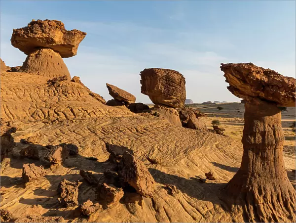 The mushroom rock formations, Ennedi Plateau, UNESCO World Heritage Site, Ennedi region