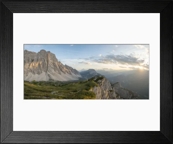 Framed Print : Monte Civetta in Dolomites range near Rifugio Tissi near the Alta Via 1 trail, Belluno Framed Print : Monte Civetta in Dolomites range near Rifugio Tissi near the Alta Via 1 trail, Belluno