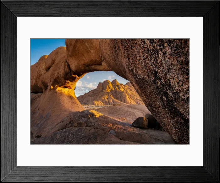 Framed Print : Spitzkoppe Arch at sunrise, Namibia, Africa Framed Print : Spitzkoppe Arch at sunrise, Namibia, Africa