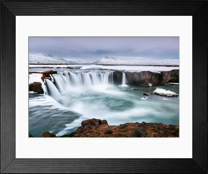 Framed Print : Godafoss, a waterfall located in the Baroardalur district of Iceland, Polar Regions Framed Print : Godafoss, a waterfall located in the Baroardalur district of Iceland, Polar Regions