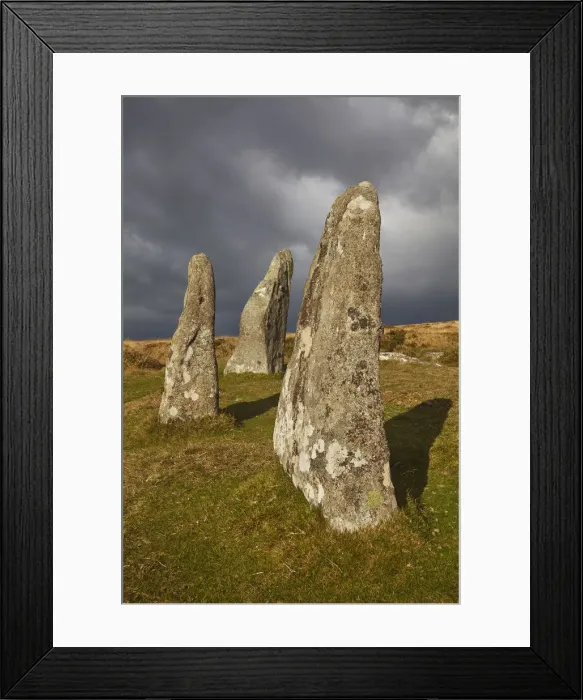 Framed Print : Standing stones at the prehistoric Scorhill Stone Circle, on Gidleigh Common, Dartmoor Framed Print : Standing stones at the prehistoric Scorhill Stone Circle, on Gidleigh Common, Dartmoor