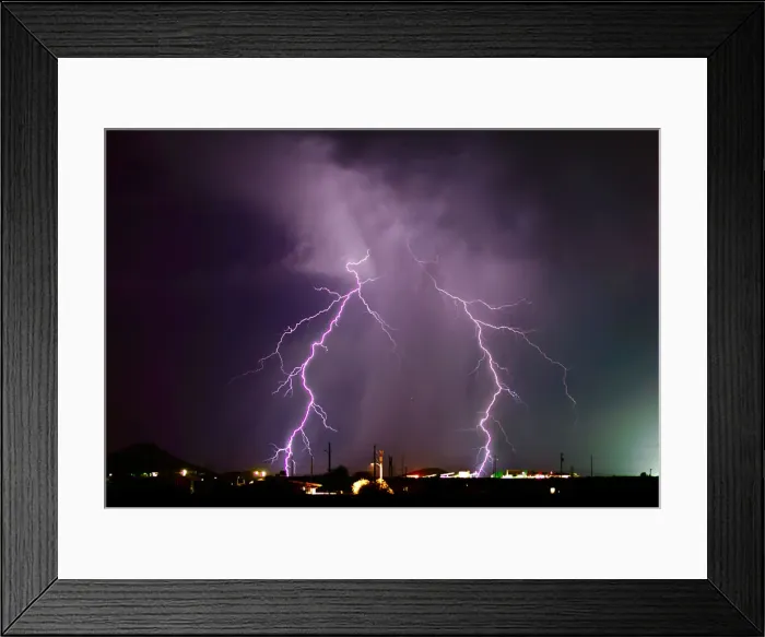 Framed Print : A late night lightning storm in Arlington during the 2012 Monsoon season, Arizona Framed Print : A late night lightning storm in Arlington during the 2012 Monsoon season, Arizona